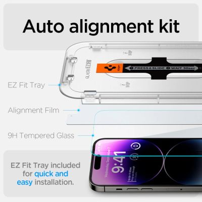 10. Spigen Glas.tR EZ Fit tempered glass for iPhone 14 Pro - 2 pcs.