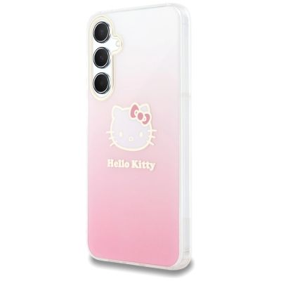 2. Hello Kitty IML Gradient Electrop Kitty Head case for Samsung Galaxy A55 - pink