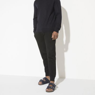 6. Birkenstock Arizona VL Shearling Midnight Suede Leather Narrow Slides (1020583)