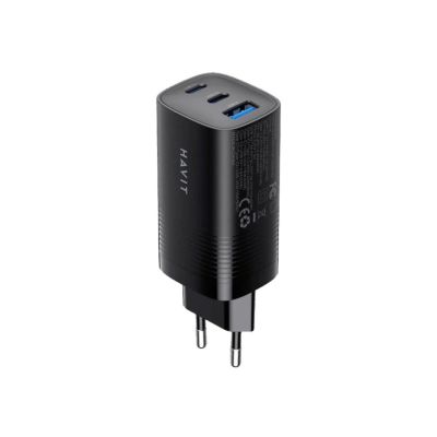 Havit UC20 EU Charger USB-C + USB-C + USB-A (Black)