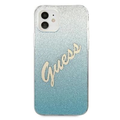 3. Guess GUHCP12SPCUGLSBL iPhone 12 mini 5.4" blue/blue hardcase Glitter Gradient Script