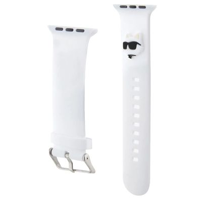 3. Karl Lagerfeld 3D Rubber Choupette Head Strap for Apple Watch 42/44/45/49mm - White