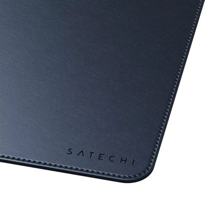 3. Satechi Premium Desk Mat in Vegan Leather (Blue)