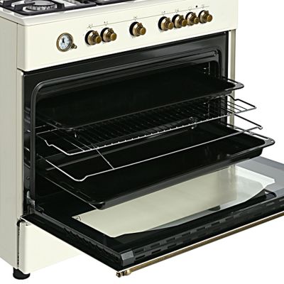 3. Ravanson Retro KWGE–90ARC gas-electric cooker (cream)