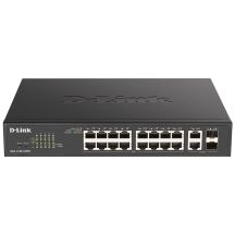 D-Link DGS-1100-18PV2 Managed Network Switch L2 Gigabit Ethernet (10/100/1000) PoE Support 1U Black