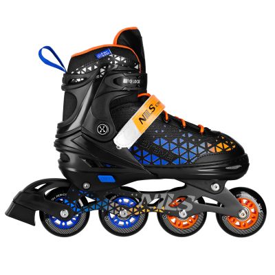 3. NH18190A 4-in-1 BRAVE BLUE-ORANGE ROLLER SKATES SIZE S (29-33) WITH NILS EXTREME HOCKEY BOARD