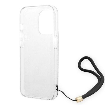 6. Guess GUOHCP14LH4STK iPhone 14 Pro 6.1 "black / black hardcase 4G Print Strap