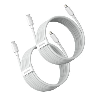 Baseus Simple Wisdom Lightning / USB-C Cable 20W 1.5 m 2 pcs - White