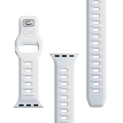 14. 3mk Silicone Watch Strap for Apple Watch 38 / 40 / 41 mm - white