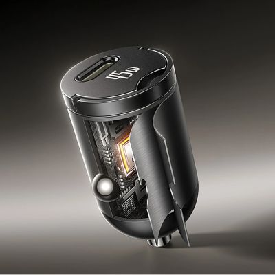 14. Baseus PrimeTrip VP2 45W USB-C Car Charger with 60W USB-C to USB-C 1m Cable - Black