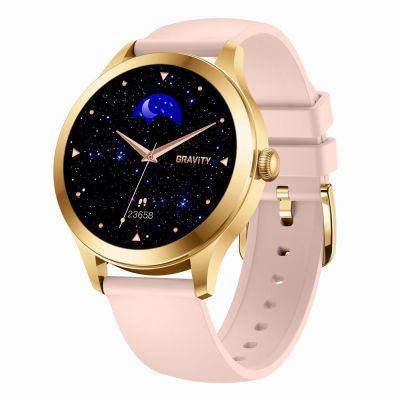 2. Smartwatch Gravity Rose Gold 2 Straps GT25-1 PRO