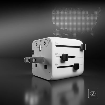 7. SBS TEADAPTUNI universal travel adapter - white