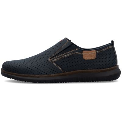 3. Men's navy blue slip-on shoes Rieker 10452-14