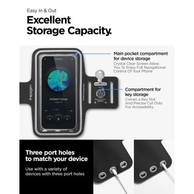 6. Spigen A703 sports armband 6.9'' - black