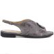 2. Women's flat sandals with pewter decoration S.Barski 61-6035