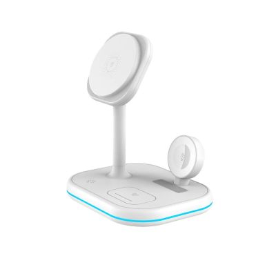 3. Tech-Protect QI15W-A27 3-in-1 inductive charger with MagSafe stand for smartphone / Apple Watch / AirPods - white