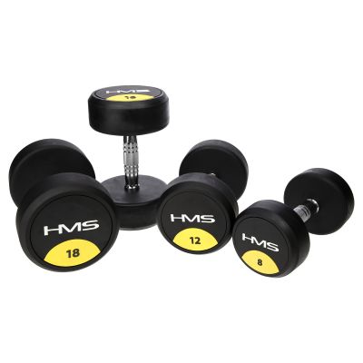6. Rubber-coated dumbbell 9kg HMS HG PRO 9