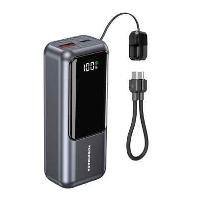 3. GEMBIRD POWERBANK 10000mAh, LCD DISPLAY, 20W FAST CHARGING, GRAY