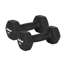 HEX 2x6kg Neoprene Cast Iron Dumbbells, REBEL ACTIVE
