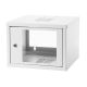 3. Wall-mounted cabinet 19'' 4U 568x400 glass door RAL7035