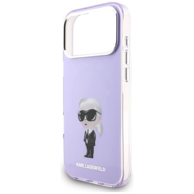6. Karl Lagerfeld IML Aquarelle Karl & Choupette & Logo MagSafe Case for iPhone 17 Pro Max - Purple