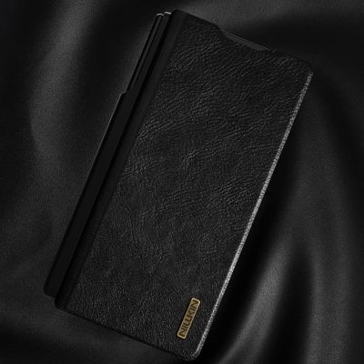 15. Nillkin Qin Pro Case for Samsung Galaxy Z Fold 7 with S Pen Space - Black