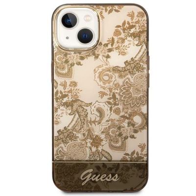 3. Guess GUHCP14MHGPLHC iPhone 14 Plus 6.7" ocher hardcase Porcelain Collection