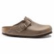 5. Birkenstock Boston Tabacco Brown Oiled Leather Regular Wide Slides for Women/Men (0960811)