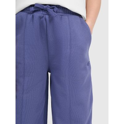 5. Girls' wide-leg sweatpants 4F 4FJRAW25TTROF1598-33S