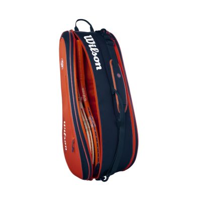 3. Wilson Roland Garros 2026 Team 6PK Tennis Bag Orange and Navy Blue WR8053301001