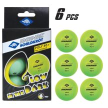 GLOW IN THE DARK POLY TABLE TENNIS BALLS 40 6 PCS POT