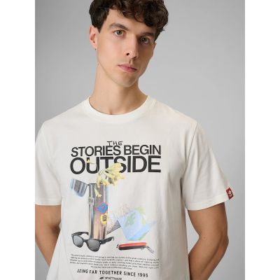 4. Men's regular printed T-shirt 4F 4FRSS26TTSHM3811-11S