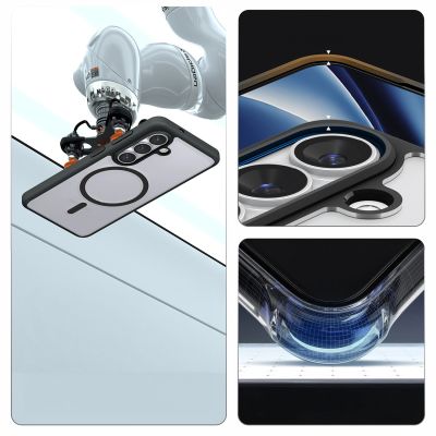 19. Spigen Ultra Hybrid Mag MagSafe Case for Samsung Galaxy S26 - Clear Black