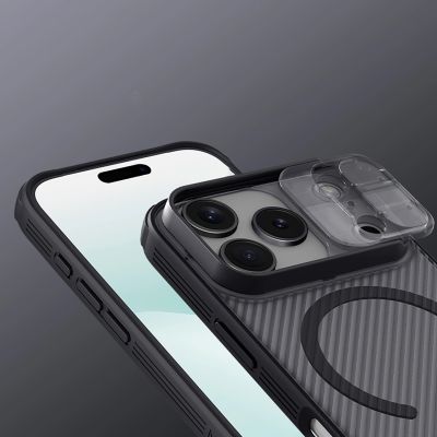 12. Nillkin CamShield Pro MagSafe Compatible Case for iPhone 17 Pro - Transparent Black