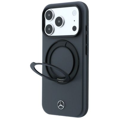 2. Mercedes Leather with Ring Stand MagSafe Case for iPhone 18 Pro Max / 17 Pro Max - Dark Gray