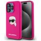 Karl Lagerfeld KLHMP15XSKHPPLF iPhone 15 Pro Max 6.7" fuchsia/fuschia hardcase Silicone Karl Head Print MagSafe