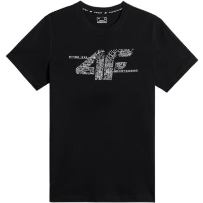 2. Men's T-shirt 4F M3573 Deep Black 4FWAW26TTSHM3573 20S