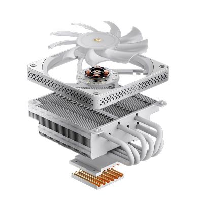 9. Jonsbo HX6200D Processor Air Cooler 12 cm White 1 pc.