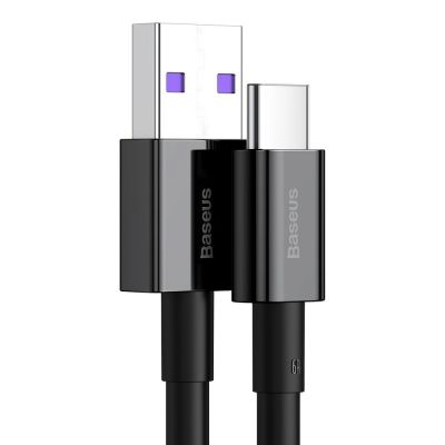 2. Baseus Superior USB - USB Typ C fast charging data cable 66 W (11 V / 6 A) Huawei SuperCharge SCP 1 m black (CATYS-01)