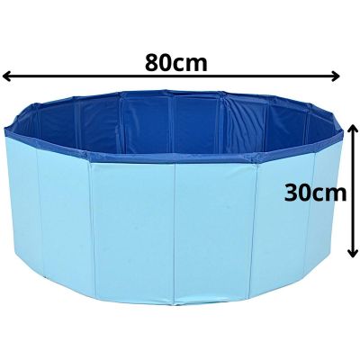3. FOLDABLE GARDEN POOL FOR DOGS 80X30CM SASKA GARDEN