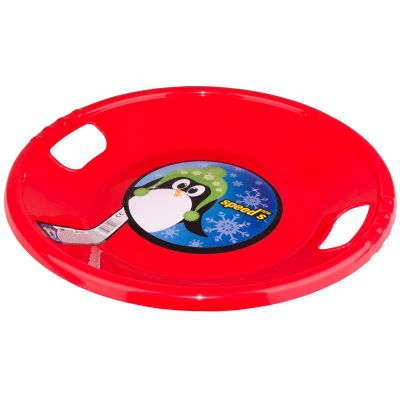 7. UFO RED PLASTIC SNOW SLED R.S.