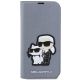 3. Karl Lagerfeld KLBKP14LSANKCPG iPhone 14 Pro 6.1" bookcase silver/silver Saffiano Karl & Choupette