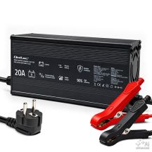 Qoltec Specialized charger for LiFePO4 battery 12V | 20A | PF 0.9 | LED | Smart charging