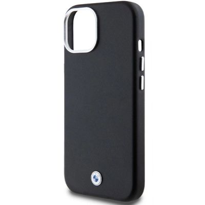 6. BMW Signature Wrapped Metal MagSafe case for iPhone 15 Plus / 14 Plus - black