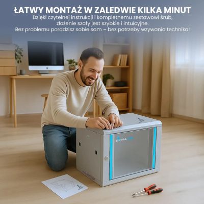 27. EXTRALINK WALL-HUNG RACK CABINET 6U 600X600 GRAY