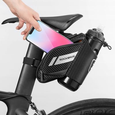 10. Rockbros C32BK saddle bag 1.5 l with water bottle pocket - black