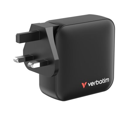 7. Verbatim Mini GaN Charger 165W 3xUSB-C 1xUSB-A US/EU/UK