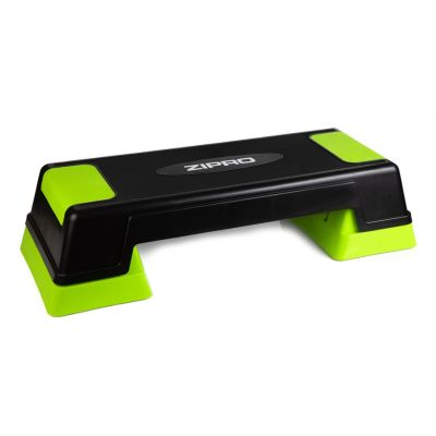 ZIPRO 5901793678603 Aerobic Step Black, Light Green 250 kg Adjustable Height