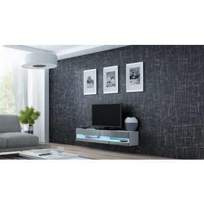 3. TV cabinet VIGO NEW '140' 30/140/40 white/gray