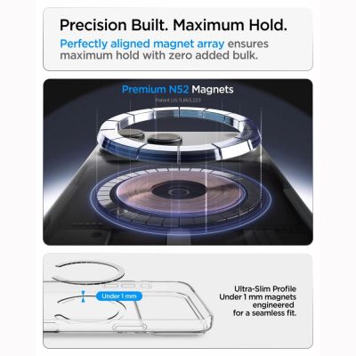 8. Spigen Liquid Crystal MagSafe Case for iPhone 18 Pro / 17 Pro - Clear and White